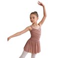 thumbnail image 1 of Hansber Girls Ballet Dance Dress Sleeveless Hollow Back Mesh Camisole Leotard Tutu Skirt Ballerina Outfit Dusty Pink 10, 1 of 7