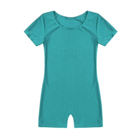 Hansber Girls Gymnastics Leotards Toddler Unitard Biketard Clothes Kids Tumbling Dance Outfit Green 6