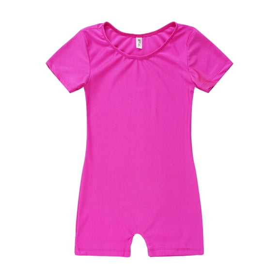 Hansber Girls Gymnastics Leotards Toddler Unitard Biketard Clothes Kids Tumbling Dance Outfit Rose 4