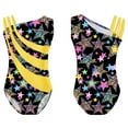 thumbnail image 1 of Hansber Gymnastics Leotard for Girls Metallic One Shoulder Ballet Dance Unitard Tumbling Bodysuit Black&Yellow 14, 1 of 8