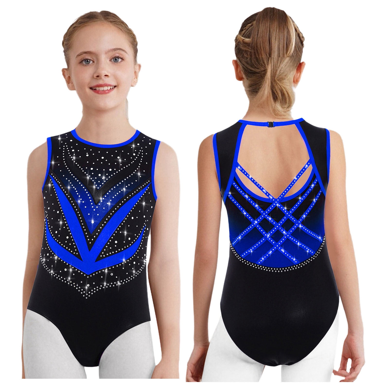 Hansber Gymnastics Leotards for Kids Girls Figure Skating Dance Unitard ...