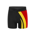 thumbnail image 1 of Hansber Gymnastics Shorts for Boys Girls Cheer Dance Bottoms Tumbling Athletic Sports Yoga Running Activewear Red Yellow 12, 1 of 5