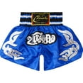 thumbnail image 1 of Hansber Kids Boys Boxing MMA Shorts Muay Thai Kickboxing Martial Arts Trunks Grappling Short Bottoms Blue L/160, 1 of 8