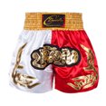 thumbnail image 1 of Hansber Kids Boys Boxing MMA Shorts Muay Thai Kickboxing Martial Arts Trunks Grappling Short Bottoms Yellow&White&Red M/150, 1 of 8