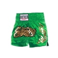 thumbnail image 1 of Hansber Kids Boys Girls Satin Boxing Shorts Metallic Letter Side Slit Sport Shorts Hot Pants with Green S, 1 of 4