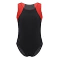 thumbnail image 1 of Hansber Kids Boys Girls Sleeveless Gymnastics Leotard Tumbling Training Bodysuit Ballet Dance Unitard Red&Black 10, 1 of 5