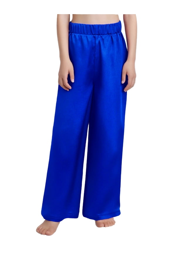 Kids Boys Latin Jazz Dance Pants Wide-Leg Trousers Loose Harem Pants Liturgical Worship Dancewear Royal Blue 6