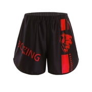 Hansber Kids Boys Muay Thai Boxing Shorts BJJ Grappling Kickboxing Training Trunks Gym Workout Shorts Red 6