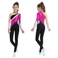 thumbnail image 1 of Hansber Kids Girls Gymnastics Leotard Dance Unitard Performance Outfits One Piece Active Bodysuit Hot Pink 14, 1 of 6