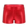 thumbnail image 1 of Hansber Kids Girls Shiny Metallic Ballet Dance Shorts High Waist Sequins Boycut Shorts Athletic Red 150, 1 of 7