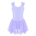 thumbnail image 1 of Hansber Kids Girls Sleeveless Chiffon Ruched Ballet Dance Dress Ballerina Princess Dancewear Purple 12, 1 of 7