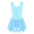 thumbnail image 1 of Hansber Kids Girls Sleeveless Chiffon Ruched Ballet Dance Dress Ballerina Princess Dancewear Sky Blue 10, 1 of 7