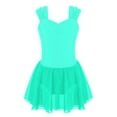 thumbnail image 1 of Hansber Kids Girls Sleeveless Chiffon Ruched Ballet Dance Dress Ballerina Princess Dancewear Green 12, 1 of 7