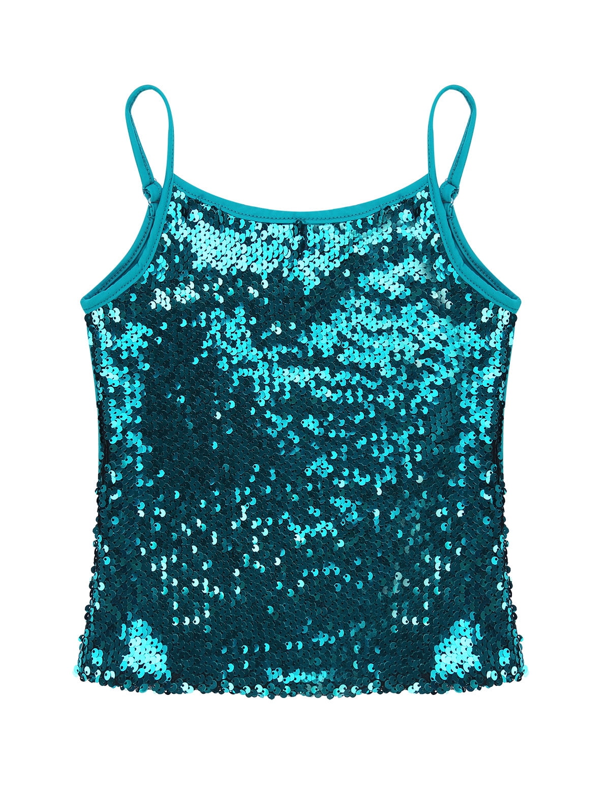 Hansber Kids Girls Sparkly Sequin Tank Top Camisole Adjustable