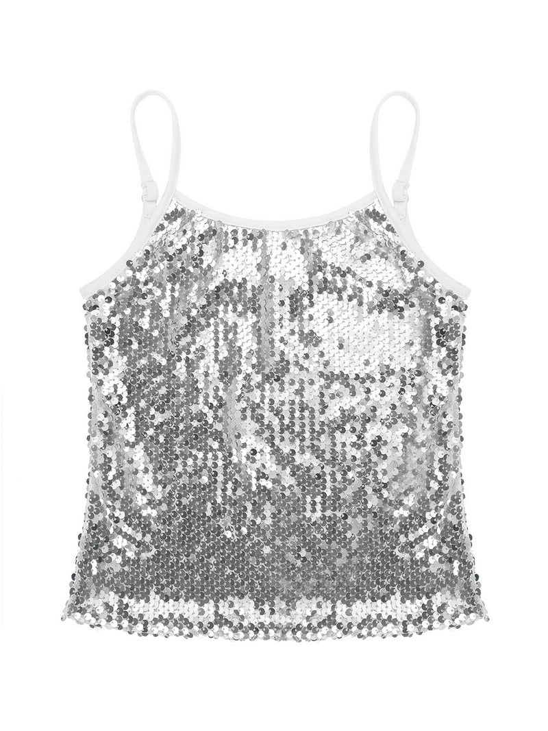 Hansber Kids Girls Sparkly Sequin Tank Top Camisole