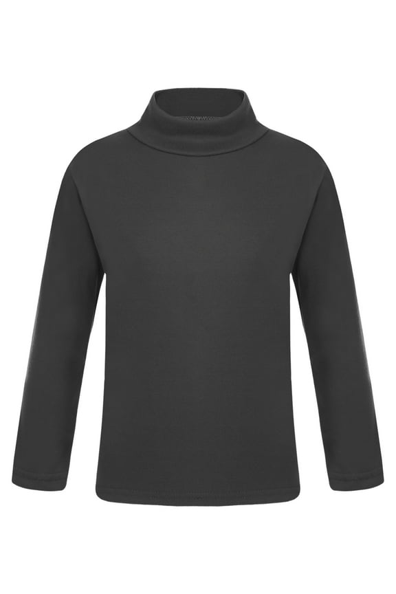 Kids Mock Neck Base Layer Tops Long Sleeve Winter Warm Thermal Tops Running Jogging Shirts Black 100