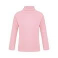 thumbnail image 1 of Hansber Kids Mock Neck Base Layer Tops Long Sleeve Winter Warm Thermal Tops Running Jogging Shirts Pink 120, 1 of 5