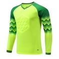 thumbnail image 1 of Hansber Kids Padded Goalkeeper Jersey Goalie Shirt Boys Football Sports Team Training Uniform Fluorescent Green XS, 1 of 4