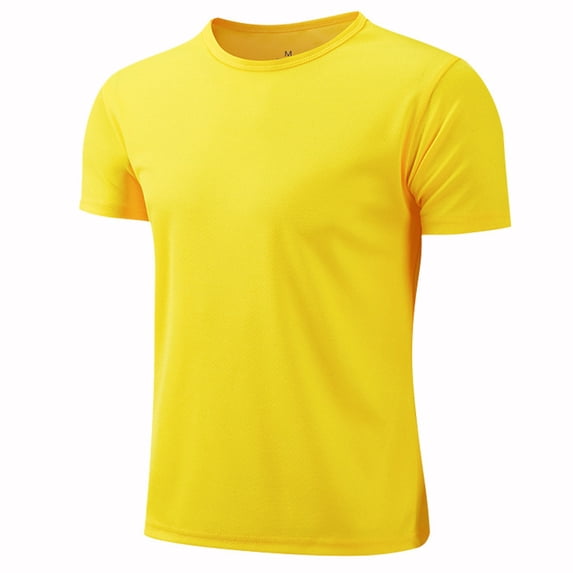 Hansber Kids UPF 50+ UV Sun Protection Rash Guard Quick Dry Sport Active T-shirts Short Sleeve Solid Yellow 110