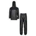 thumbnail image 1 of Hansber Men Women Sauna Suit Weight Loss Shirts Workout Sweatsuit Zip Up Hoodie Slimming Hooded Black S, 1 of 7