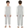 thumbnail image 1 of Hansber Special Needs Adaptive Clothing for Kids Boys Girls Color Block Anti-Strip Long Leg Jumpsuit with Back-Zip Grey 6, 1 of 7