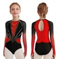 thumbnail image 1 of Hansber Teen Girls Figure Skating Jumpsuit One Piece Dance Leotard Rhythmic Dancing Outfit Gymnastics Unitard Red 6, 1 of 6