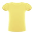 thumbnail image 1 of Hansber Toddler Girls Short Puff Sleeve Tee Blouse Little Kids Cotton Solid Color T-shirt Tops Yellow 3T, 1 of 5