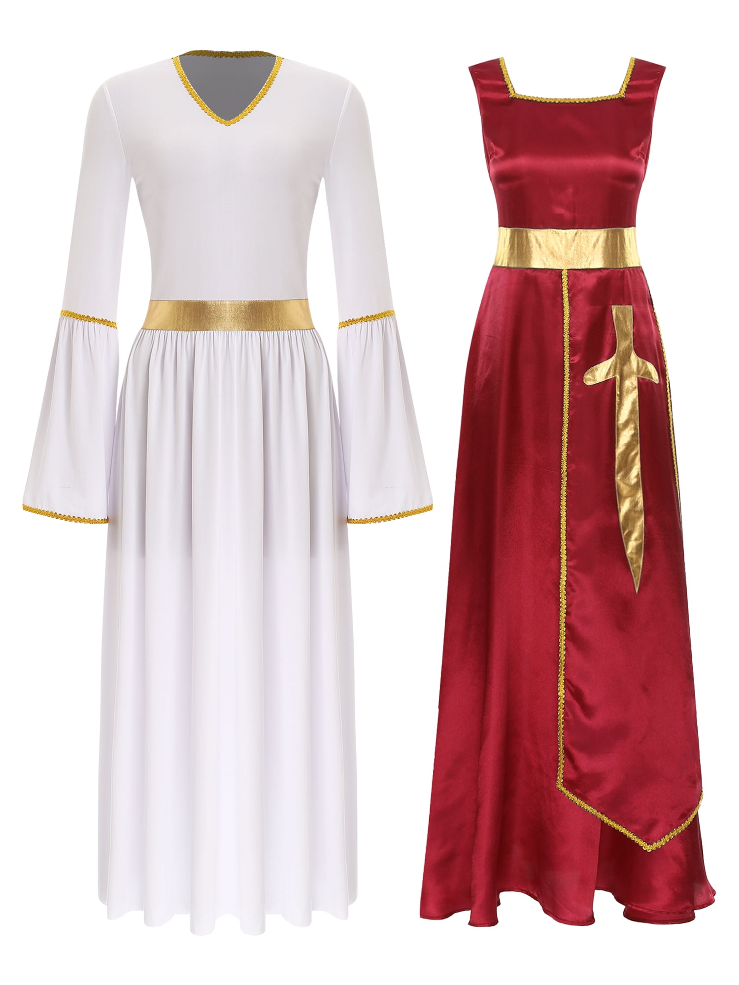 Hansber Women Praise Dance Dress 2-Piece Liturgical Worship Dance ...