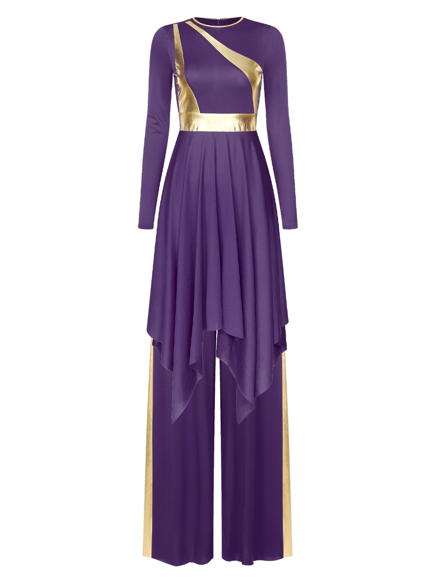 Hansber Women's Praise Dance Outfit Long Sleeve Worship Dance Dress ...