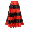 thumbnail image 1 of Hansber Womens Long Full Circle Spanish Bull Dance Skirts Flamenco Belly Dance Skirt Folklorico Type A 360 Degree One Size, 1 of 6