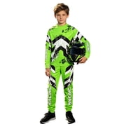Hansber Youth Boys Racing Suit Motorcycle Dirt Bike Gear Motocross Jersey Top and Pants Set Fluorescent Green 8