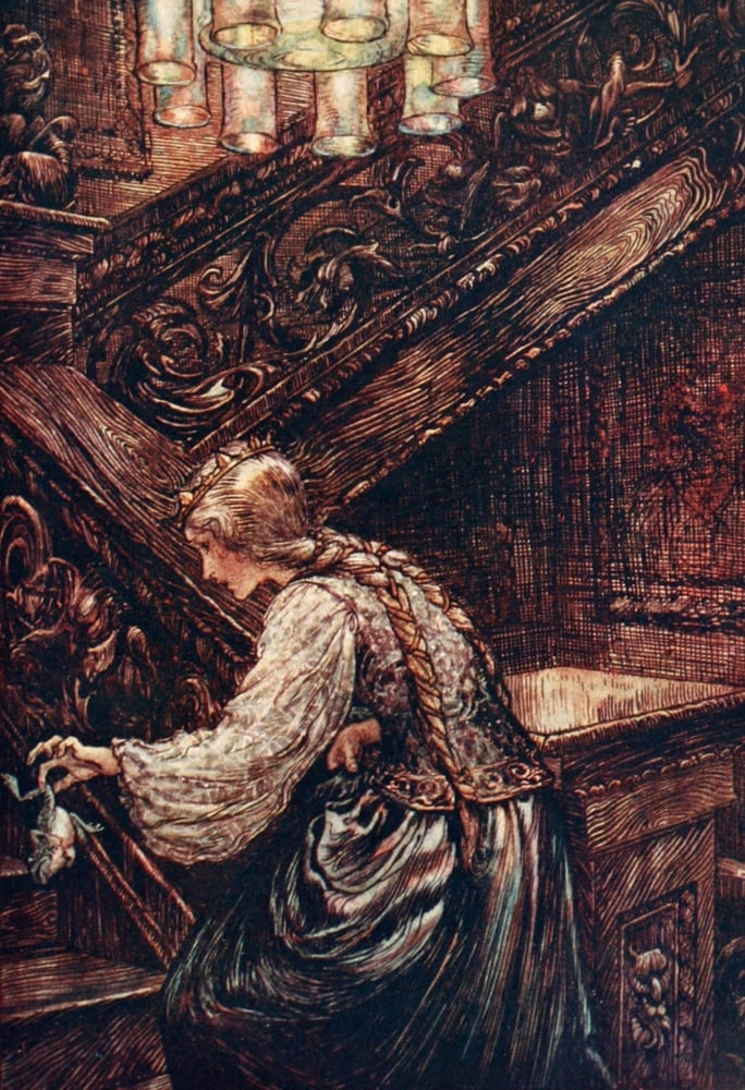 Hansel & Grethel & Other 1920 Frog Prince Canvas Art - A Rackham (24 x 36)