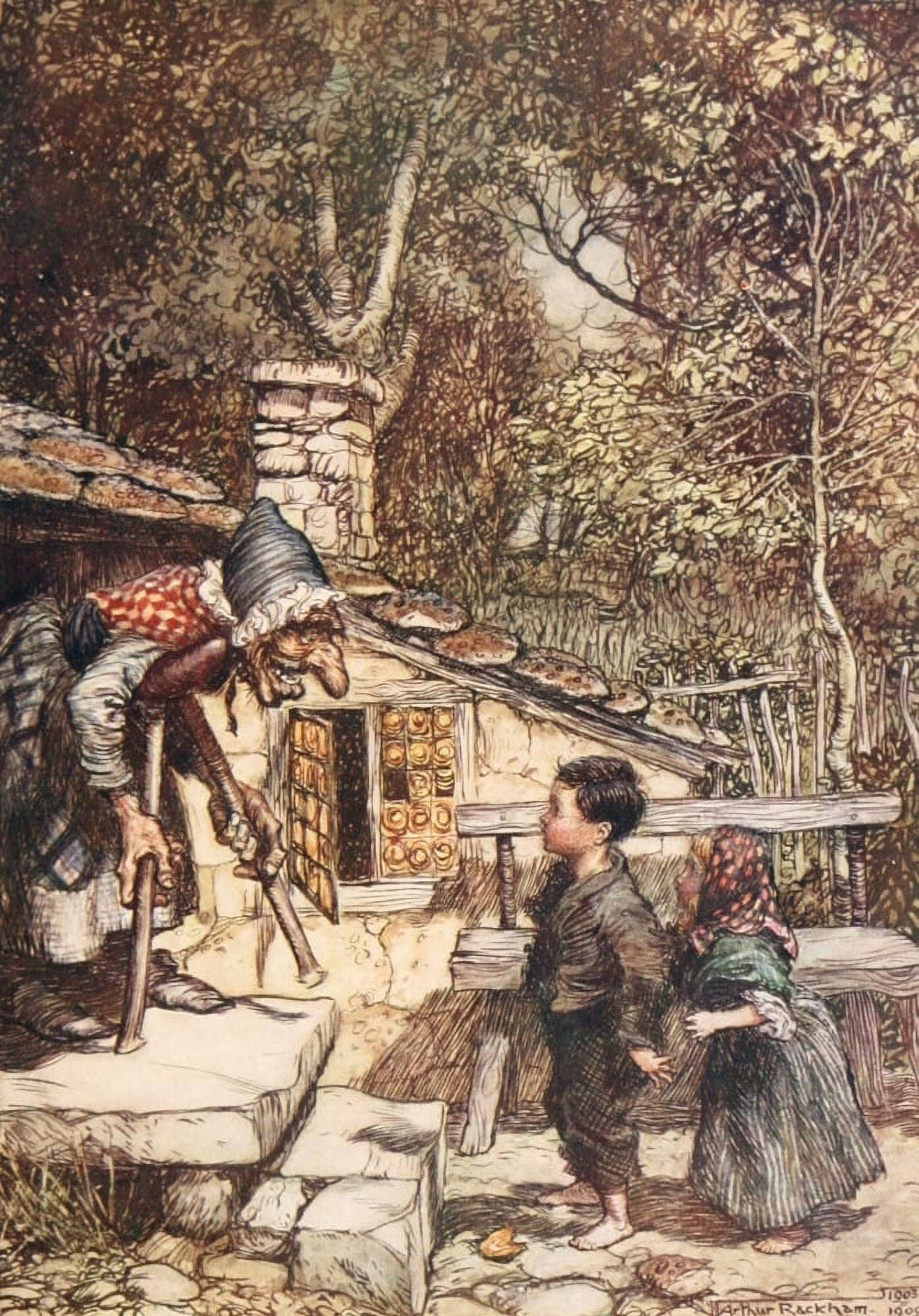 Hansel & Grethel & Other 1920 Hansel & Grethel Canvas Art - A Rackham (24 x 36)