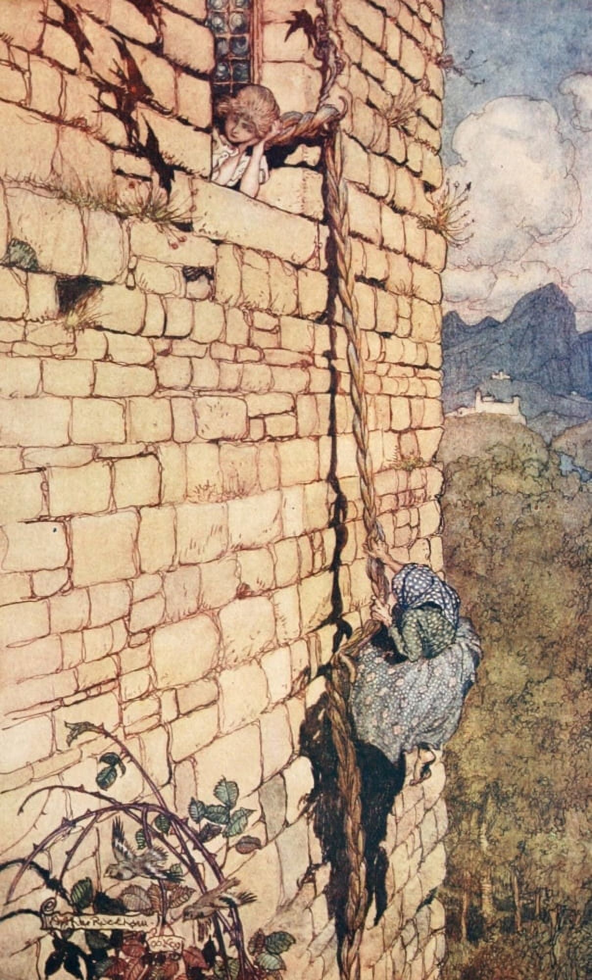 Hansel & Grethel & Other 1920 Rapunzel Canvas Art - A Rackham (24 x 36)