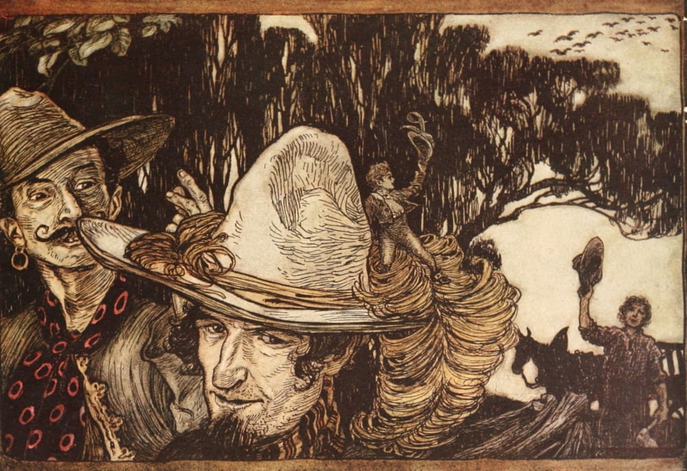 Hansel & Grethel & Other 1920 Tom Thumb Canvas Art - A Rackham (18 x 24)