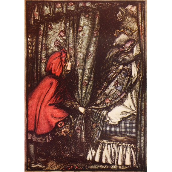 Hansel and Grethel and Other 1920 Red Riding Hood Poster Print by  A. Rackham