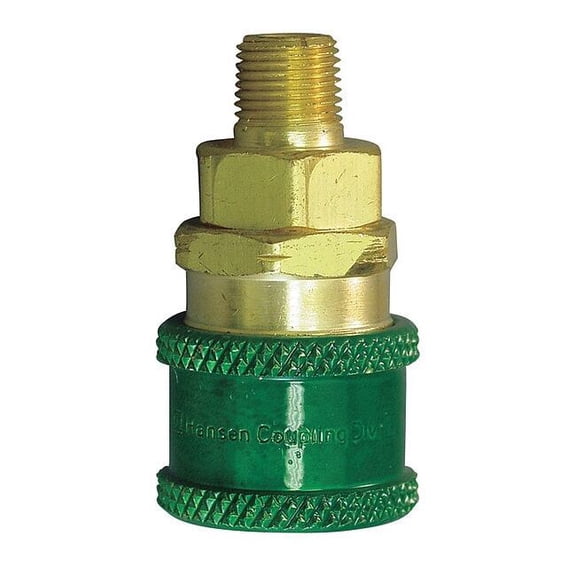 Hansen Coupler Body,(M)NPT,1/4,Brass GR603