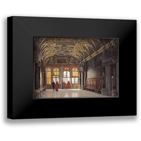 Hansen, Heinrich 14x11 Black Modern Framed Museum Art Print Titled - Palazzo Ducale, Venice