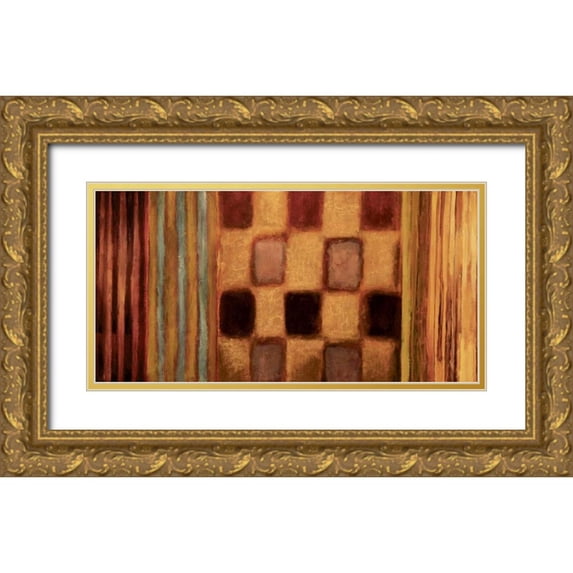 Hansen, Max 18x11 Gold Ornate Wood Framed with Double Matting Museum Art Print Titled - Afterglow