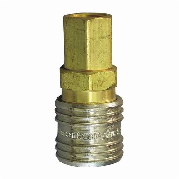 Hansen Coupler Body,(F)NPT,1/4,Brass 1200