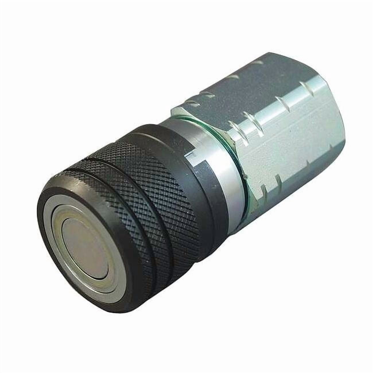 Hydraulic Quick Connect Hose Coupling, Steel Body, Push-to-Connect Lock, 3/4"-16 Thread Size