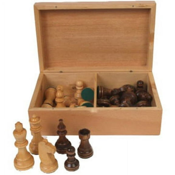 Hansen Staunton Wood Chess Set and Wood Storage Box