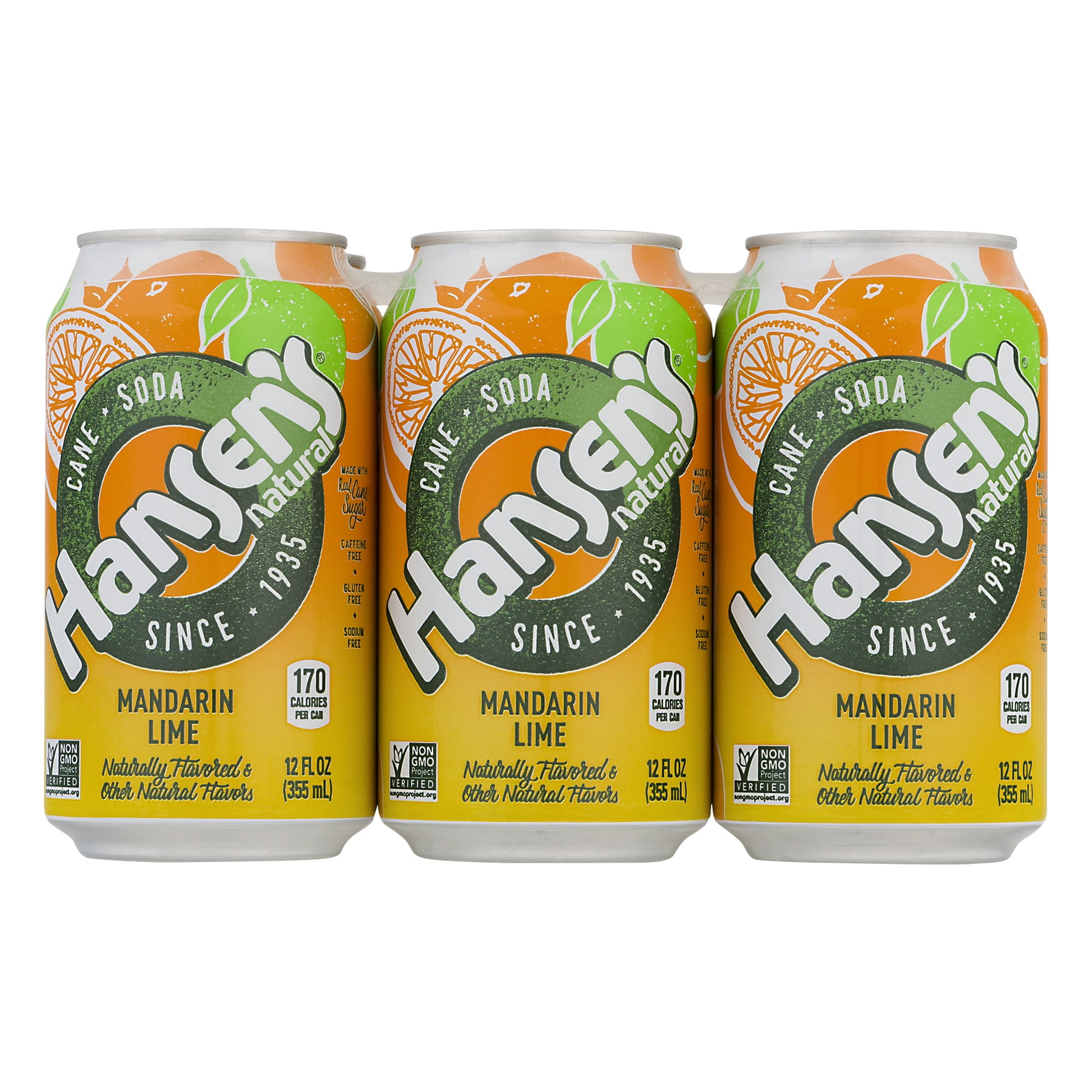 Hansen's® Natural Cane Mandarin Lime Soda 612 fl. oz. Cans