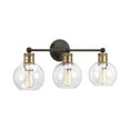 thumbnail image 1 of Hansford Collection Three-Light Antique Bronze Clear Glass Coastal Bath Vanity Light, 1 of 15