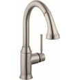 thumbnail image 1 of hansgrohe 04216800 Prep Faucet With Pull Down 2 Spray in Steel Optik, 1 of 3
