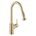 thumbnail image 1 of Hansgrohe 04310 Talis S² 1.5 GPM Pull-Down Kitchen Faucet Higharc Spout - Brushed Gold, 1 of 7