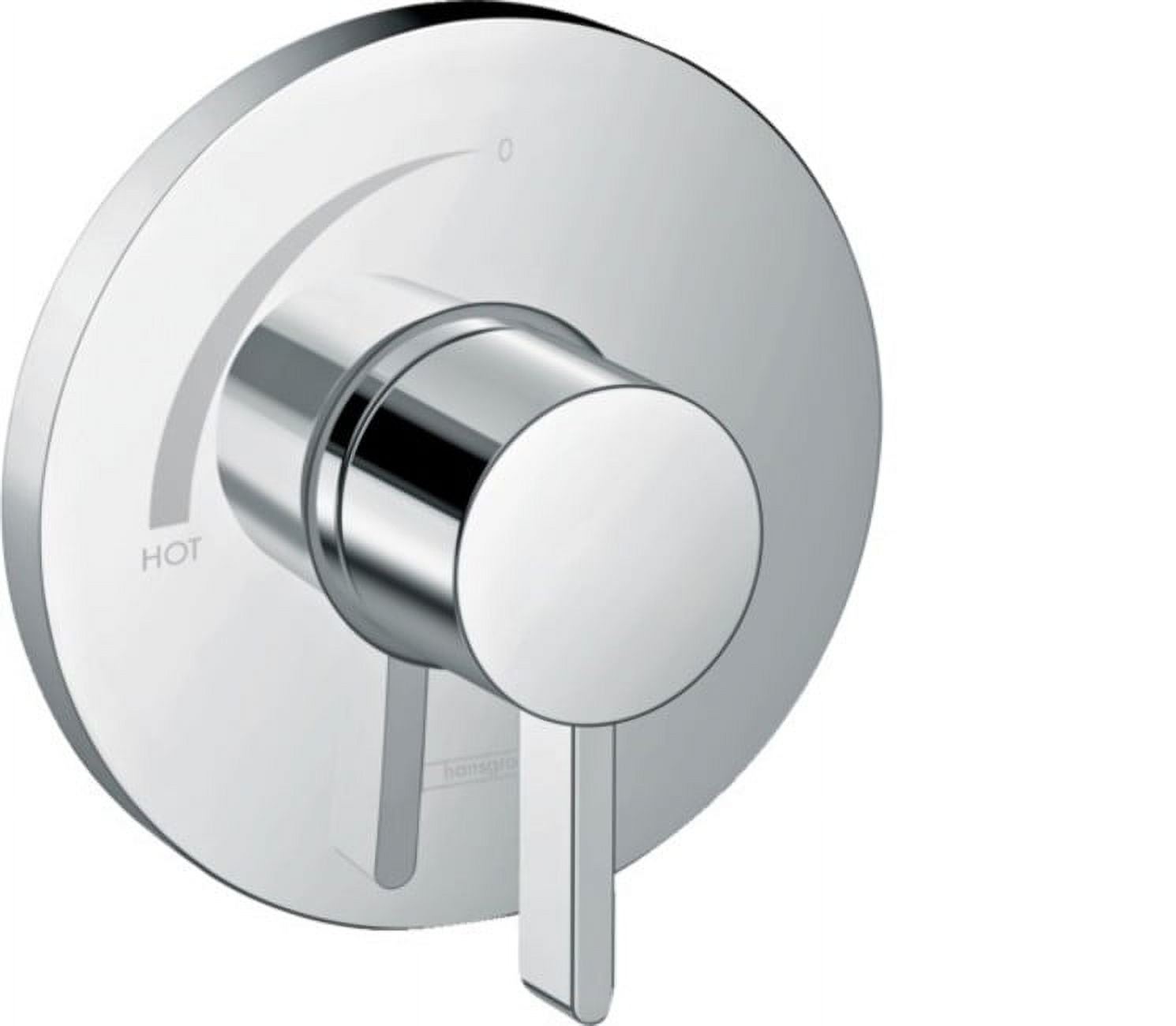 Ecostat S Modern Black 6-Inch Wall-Mounted Pressure Balance Valve Trim