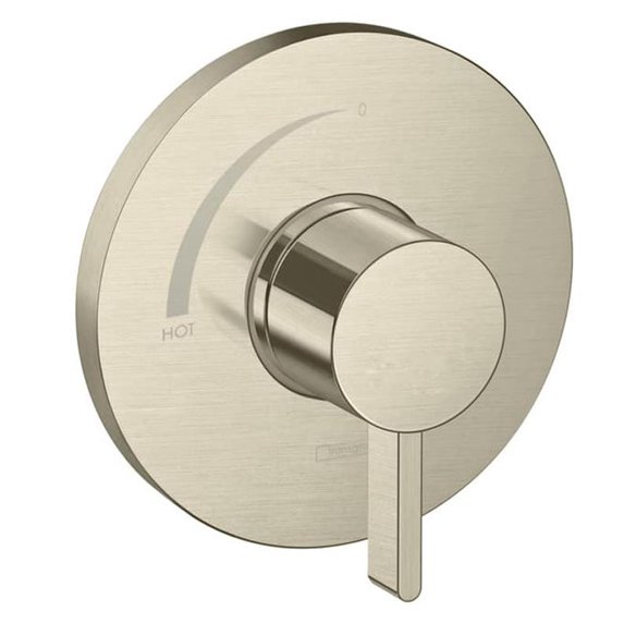 Hansgrohe 15739 Ecostat S Single Function Pressure Balanced Valve Trim Only - Nickel
