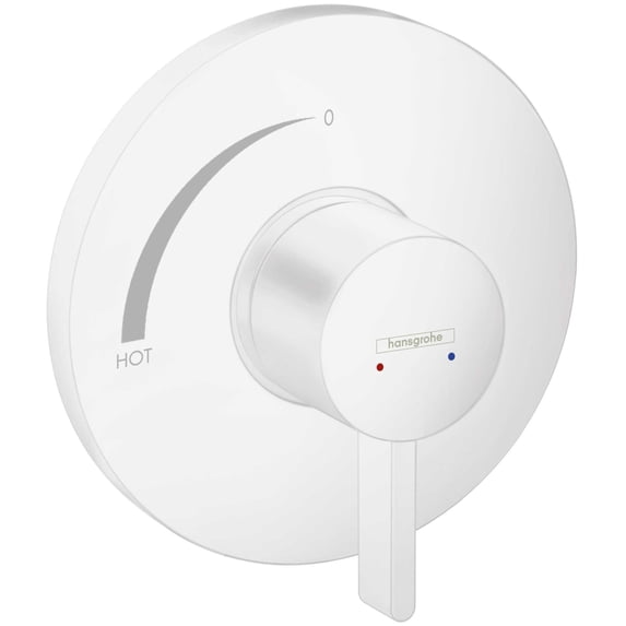 Hansgrohe 15739 Ecostat S Single Function Pressure Balanced Valve Trim Only - White