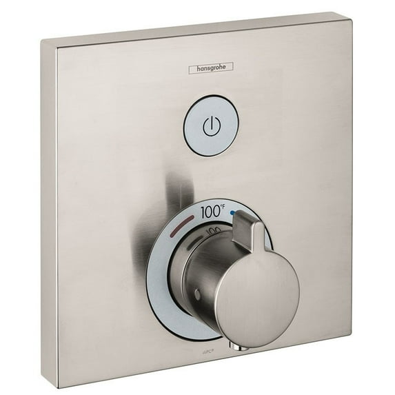 Hansgrohe 15762821 Shower Select E Square Thermostatic Single-Function Trim